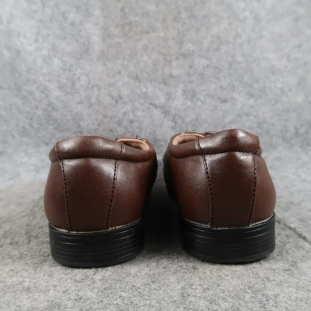 Smart Fit Kids Shoes 2 Derby Oxford Dress Formal Brown Lace Up Square Toe Boys